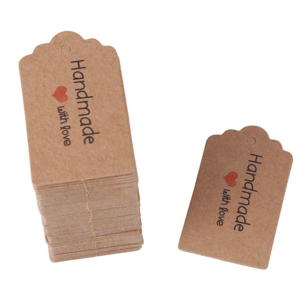 Kraft Hang Tag - 100pcs Handmade Kraft Paper Hang Tags