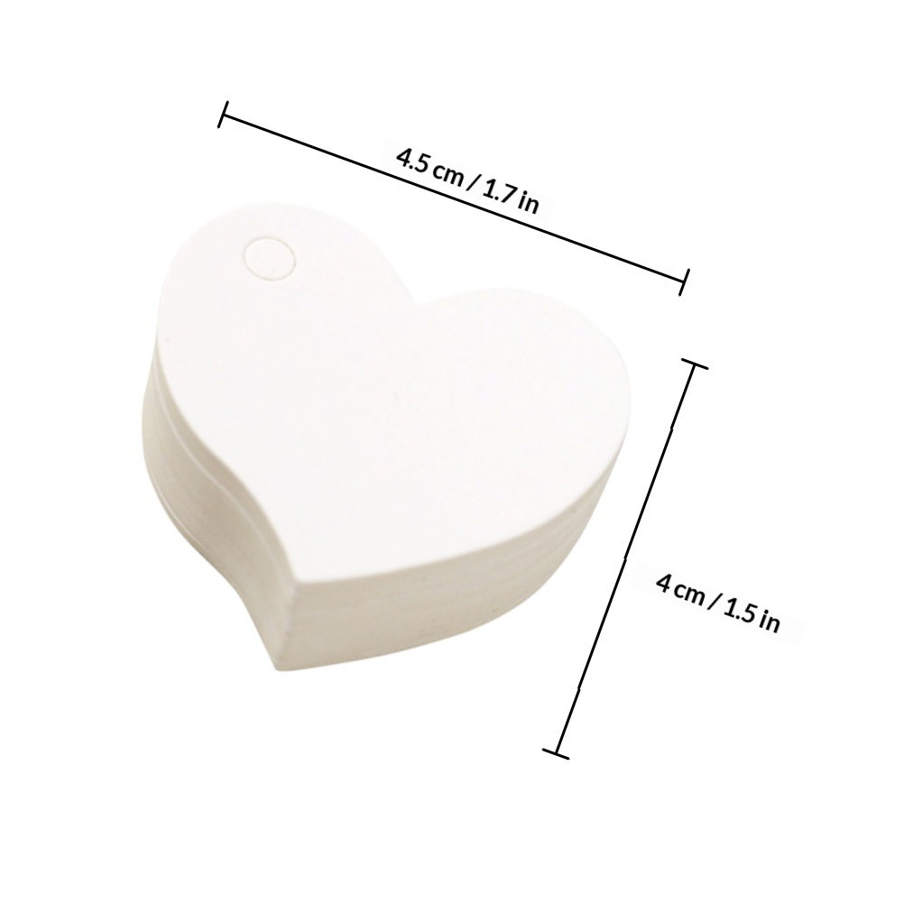 200Pcs Mini Heart Paper Tags K - Kraft Hang Tag ulasan dan harga