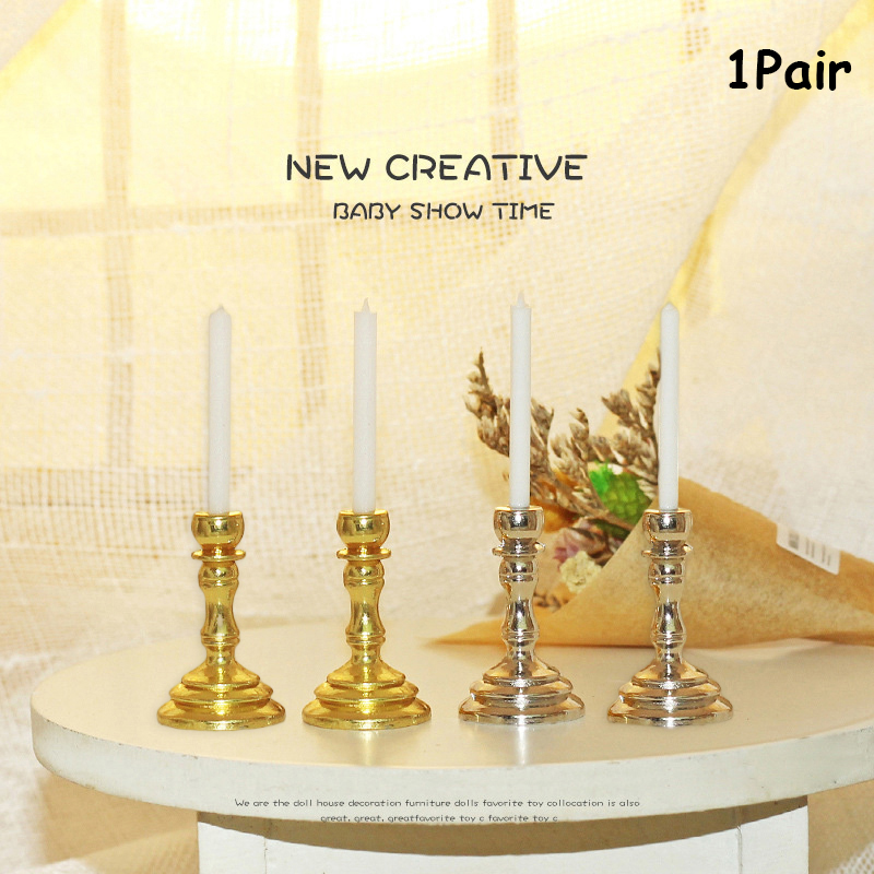 1Pair 1/12 Doll House Miniatur - Candle Quotes ulasan dan harga