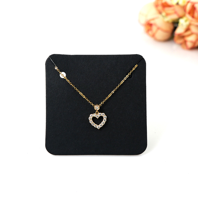 50PCS 5x5cm Blank Kraft Neckla - Kraft Hang Tag ulasan dan harga