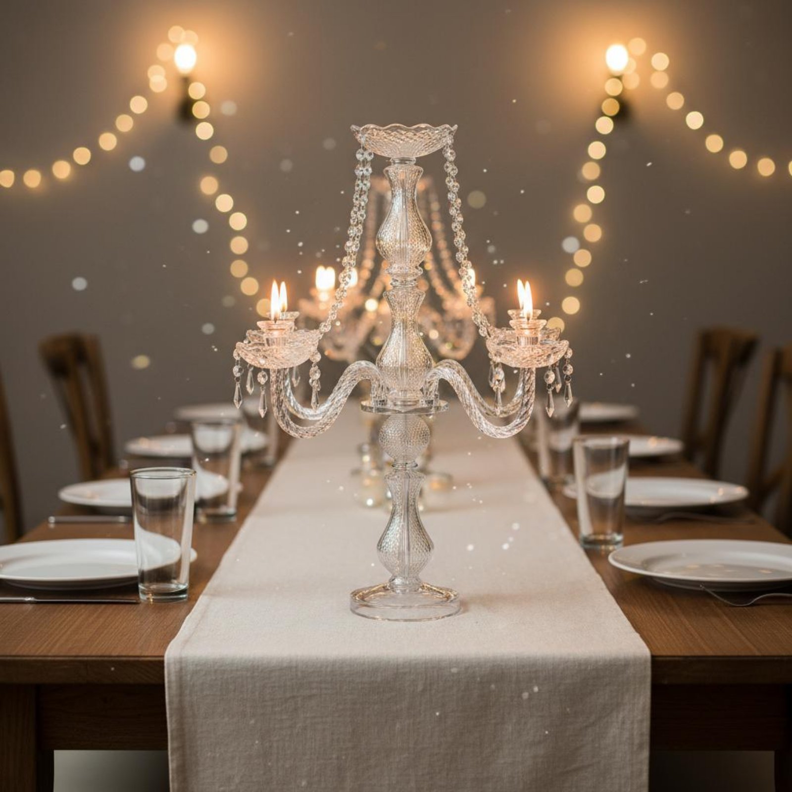 Crystal Candelabra Elegant Wed - Candle Quotes ulasan dan harga