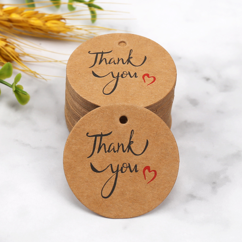 100pcs Thank You Kraft Paper T - Kraft Hang Tag ulasan dan harga