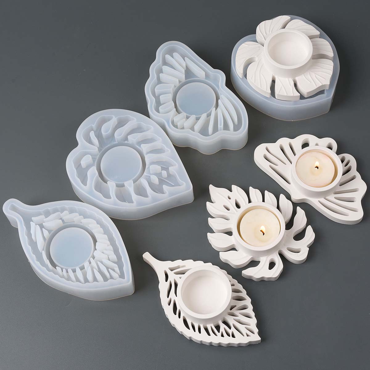 Leaves Candlestick Silicone Mo - Candle Quotes ulasan dan harga
